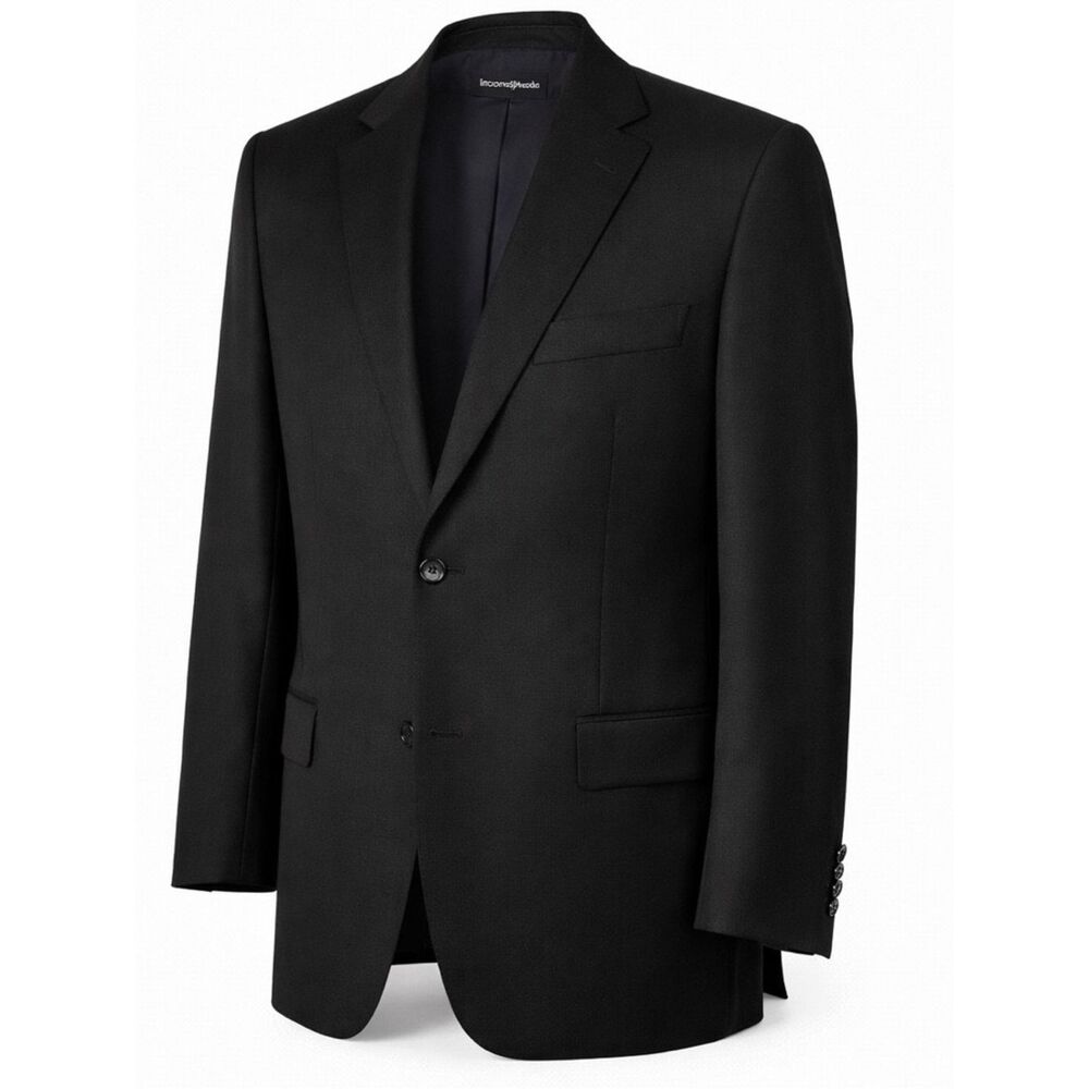 Ermenegildo Zegna Su Misura Blazer 50R Black Italian Wool Luxury Tailored